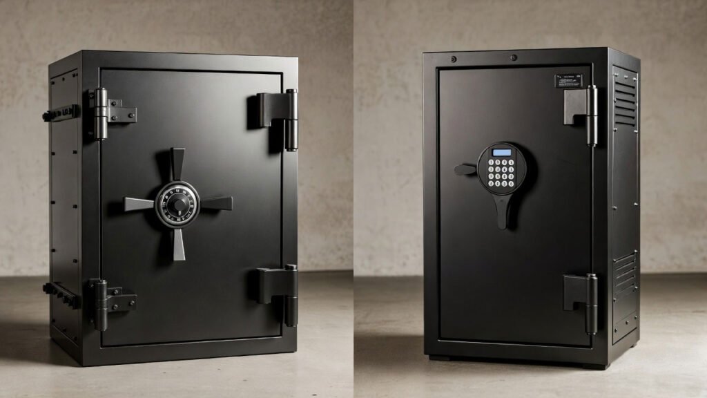 Muestra dos cajas fuertes homologadas