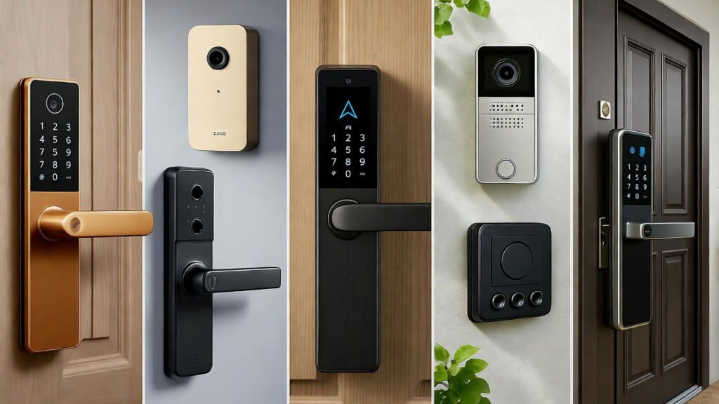 Muestra un control de acceso domótico a través de múltiples cerraduras.