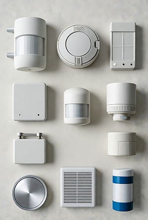 Muestra ina imagen con varios tipos de sensores compatible con las bandas de frecuencia en España