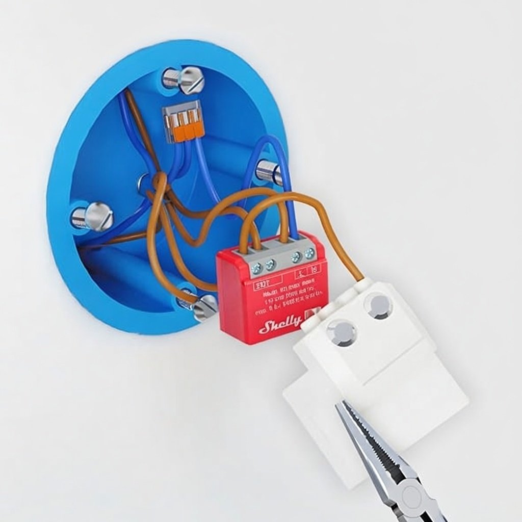 Muestra la imagen del montaje de uno de los tipos de relés inteligentes.